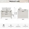 Comfy Sofa Couch,Modern Upholstered Chenille Fabric Sofa,Comfortable And Durable-Maison Boucle - 4 of 4