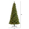 10ft. Pine Artificial Christmas Tree with 850 Clear LED Lights & Pine Cones – Towering Grand Holiday X-Mas Centerpiece - 2 of 4