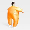 Adult Slam Dunk Pumpkin Halloween Costume Inflatable Suits - Hyde and EEK! Boutique™ Orange One Size Fits Most - 2 of 3