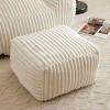 Giant Bean Bag Chair with Armrests and Footstool, Corduroy Lounge Sofa with Shredded Foam Filling for Bedroom and Gaming Room-Baofuwish - 3 of 4