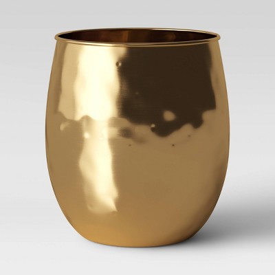 9.6" x 9.6" Metal Planter Vase Gold - Threshold™