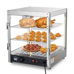 WeChef 20" 3-Tier Commercial Countertop Food Warmer Stainless Steel for Buffet Restaurant Pizza Display Case - 1 of 4