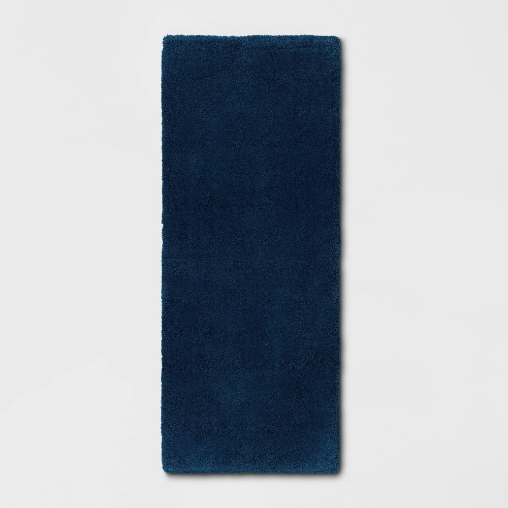 24inx60in Bath Rug Dark Blue - Threshold Signature™