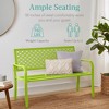 Best Choice Products Indoor Outdoor Steel Garden Bench w/ Geometric Backrest, Foot Levelers - 3 of 4