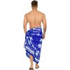 LA LEELA Men's Sarong Bath Hawaiian Pareo Wrap One Size Blue - 3 of 4