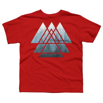 Boy's Design By Humans Misty Forest Sacred Geometry By Maryedenoa T-Shirt