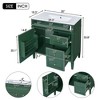 Okak Modern Freestanding Bathroom Vanity with Sink Combo,Solid Wood Bathroom Storage Cabinet with 3 Drawers & Door - 4 of 4