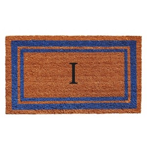 Calloway Mills 152971830A Blue Border 18 In. x 30 In. Monogram Doormat - 1 of 4