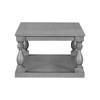 Vintage Coffee Table Featuring Artistic Vase Column Legs and Luxurious Pine Veneer for Timeless Charm, Suitable for Living room, Study Room - 3 of 4