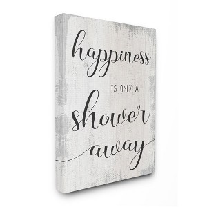 Stupell Industries Happiness is a Shower Away Rustic Bathroom Sign - 1 of 4