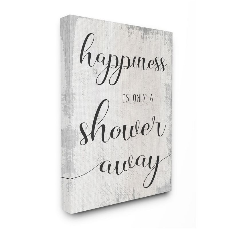 Stupell Industries Happiness is a Shower Away Rustic Bathroom Sign, 1 of 6