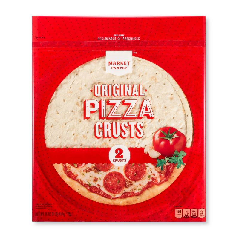 Original Pizza Crusts - 16oz/2ct - Market Pantry&#8482;, 1 of 2