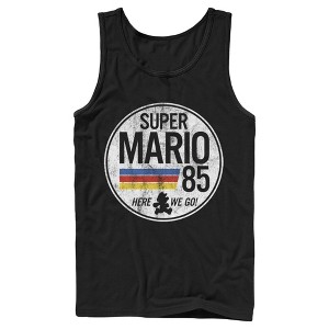Men's Nintendo Super Mario Retro Rainbow Ring Tank Top - 1 of 4