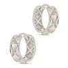SHINE by Sterling Forever Bridget Quilted Micro Hoop Earrings - 3 of 4