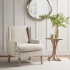 VYNXARIA Farmhouse style accent armchair in beige upholstery - 2 of 4