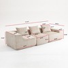 Multi-Person Modular Corduroy Sofa with No Assembly & Corner Design - 4 of 4