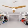 52 Inch Solid Wood Ceiling Fan With Remote And Tri-Color Dimmable LED Light, Modern Farmhouse Ceiling Fan For Bedroom, Living Room - 4 of 4