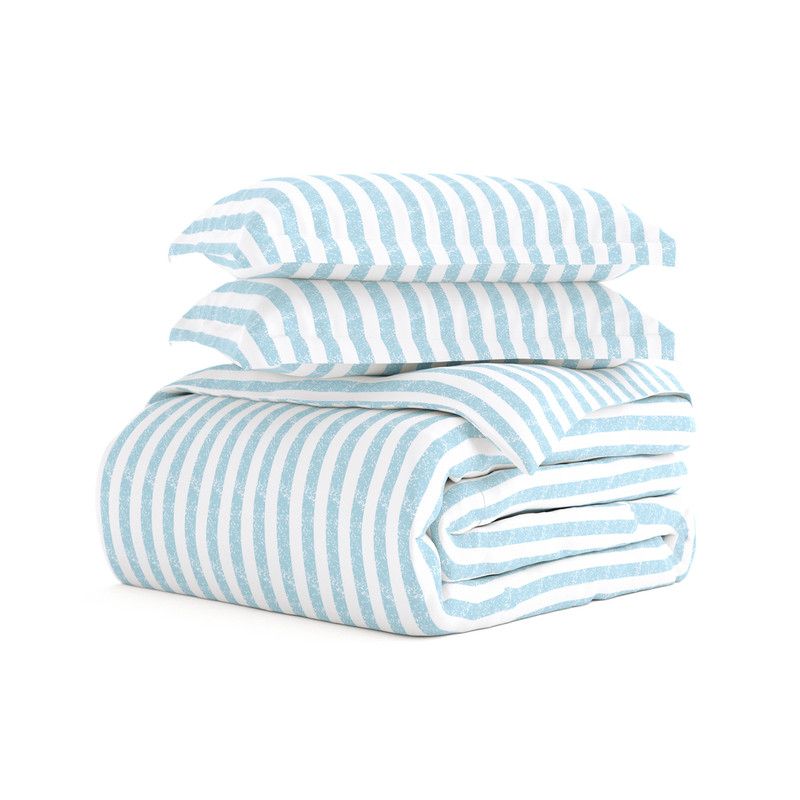 Stripe Pattern Premium Ultra Soft 3PC Duvet Cover & Shams Set, Easy Care - Becky Cameron (Shams Included), 4 of 12