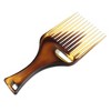 Unique Bargains Wide Tooth Hair Pick Comb Hair Hairdressing Styling Tool Plastic Amber 1 Pcs - 2 of 4