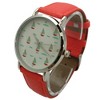 Olivia Pratt Faux Red Leather Sailing Boats Dial Women Watch - 2 of 4