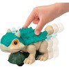 Fisher-Price Imaginext Jurassic World Rebirth Ankylosaurus Dinosaur Toy with Wheels and Wiggling Motion - 3 of 4