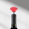 Unique Bargains Crystal Diamond Wine Stopper Aluminum Alloy Glass TPR Black Silver Tone Red 3.31"x1.57"x1.57" 1 Pc - 2 of 3