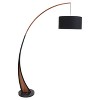77" Noah Floor Lamp Walnut/Black - LumiSource: Midcentury Modern, Arched, Standing Lamp with Linen Shade - 2 of 4