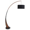 77" Noah Floor Lamp Walnut/Black - LumiSource: Midcentury Modern, Arched, Standing Lamp with Linen Shade - image 2 of 4