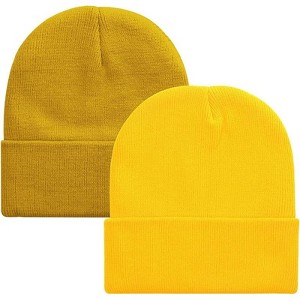 MSDC 1&2 Pack Beanie for Men Women Slouchy Beanie Hats Winter Knit Caps Soft Ski Hat Unisex - 1 of 4