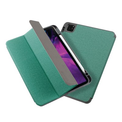 Insten Soft TPU Tablet Case For iPad Pro 11" 2020, Multifold Stand, Magnetic Cover Auto Sleep/Wake, Pencil Charging, Mint Green