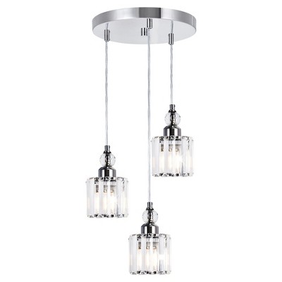 LLHZSY 3-Light Cluster Crystal Chandelier Modern Island Pendant Ceiling Fixtures