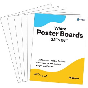 Poster Board Lightweight Craft Backing Boards for Presentations Office Sign Blank Painting Board Smooth Surface Poster Sheets for School - 1 of 4