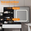 Vanity Desk with Mirror and LED Lights, Makeup Vanity Desk with Sliding Lighted Mirror, Dressing Table with 4 Drawer - 4 of 4