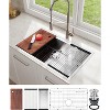 Undermount Kitchen Sink, 23x18 Inch Under Counter Sink, Stainless Steel Ledge Workstation Kitchen Sinks with Built-In Accessories,Kitchen Sink Basin - 2 of 4