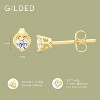 GILDED 1/5, 1/4, 1/3, 3/8, 1/2, 3/4, 1 Carat Total Weight Lab-Grown Diamond Stud Earrings in 10KT White or Yellow Gold - 4 of 4