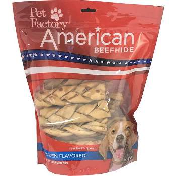 Pet Factory American Beefhide Braided Sticks - 6", 14 Count