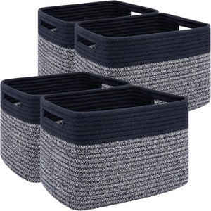 BRINJOY 4 Pack Storage Baskets for Organizing, Woven Baskets for Shelves - Perfect for Toys, Books, Towels, and Clothes - 1 of 4
