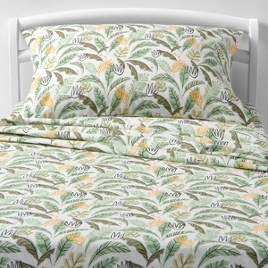 Botanical Cotton Kids' Sheet Set - Pillowfort™ - 1 of 3
