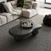Gulches Black Cloud Shaped MDF Indoor Coffee Table with 3 Ball Legs 40 Inch Child Pet-Friendly Living Room Furniture - 4 of 4