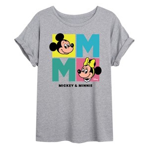Women's - Disney - Minnie Mickey Oversized Graphic T-Shirt - 1 of 4