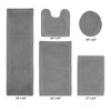Edge Bath Rug 100% Premium Cotton Ultra-Soft Water Absorbent Tufted Solid Reversible 5 Piece Bathroom Rug Set for Machine Washable Bathmat - 2 of 4
