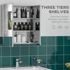 Aghana Digitals Stainless Steel Wall-Mounted Mirror Cabinet with 3-Tier Shelves, Cushioned - 4 of 4