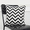 18"x18" Chevron Poly Filled Square Throw Pillow - Rizzy Home: Contemporary Indoor Decorative Cushion, Canvas Texture, Machine Washable - 2 of 4