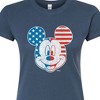 Women's - Disney - Mickey Face Stars And Stripes Fitted Graphic T-Shirt - 2 of 3