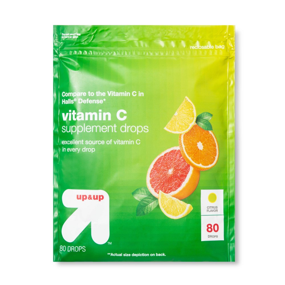 ( case of 3 pack) Vitamin C Supplement Drops - Citrus - 80ct - up & up, assorted 