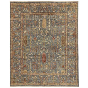 Carrington Traditional Oriental Blue/Red/Gold Area Rug - 1 of 4