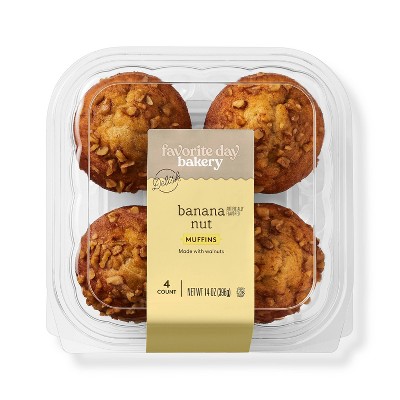 Banana Nut Muffins - 14oz/4ct - Favorite Day™