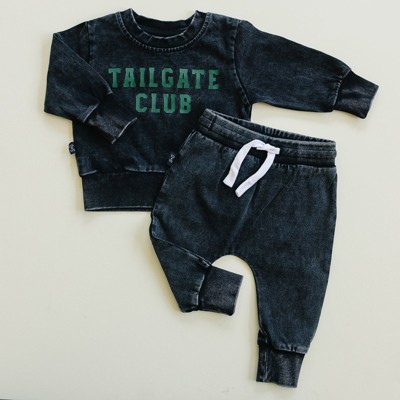 Kids Tailgate Club Acid Wash Jogger Sweatsuit Set - Olive + Scout