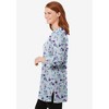 Woman Within Plus Size Perfect Printed Three-Quarter-Sleeve Scoopneck Tunic - 4 of 4