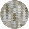Brown Beige And Gray Geometric Washable Indoor Outdoor Area Rug - 4 of 4